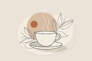Minimalist coffee illustration