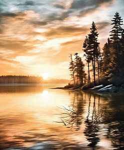 Sonnenuntergang im Herbst