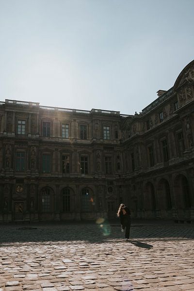 View of the Louvre with backlight, Paris France by Manon Visser