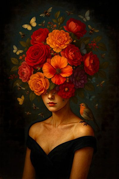 Porträt Die Maske des Lebens von Moonheart Artworks