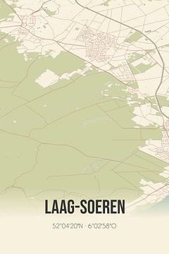 Vintage landkaart van Laag-Soeren (Gelderland) van Rezona