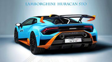 Lamborghini Huracán STO mit Text