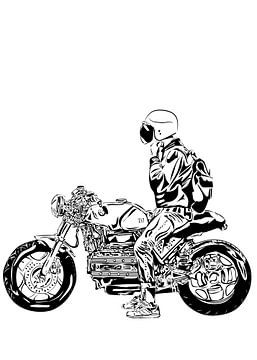 Motorrad-Linienkunst von IHSANUDDIN .