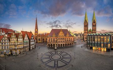 Marktplein van Bremen, Duitsland van Michael Abid