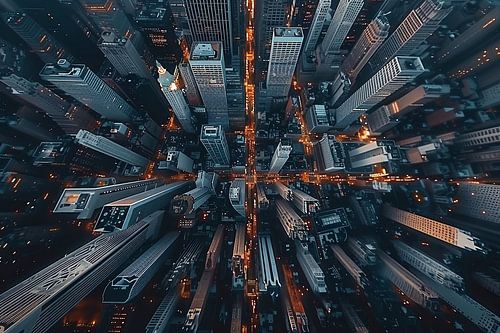 luchtfotografie boven stad en land