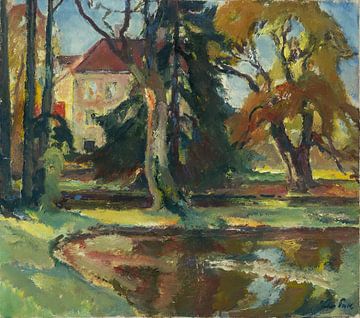 Leo Putz - Park van kasteel Fußberg in Gauting (1928) van Peter Balan