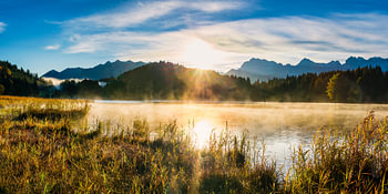 Lever de soleil sur le lac de Gerold
