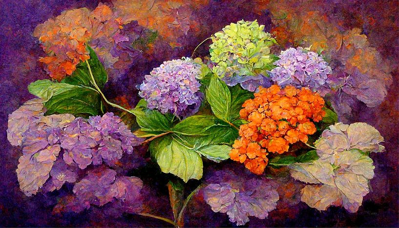 Flowers in &quot;vintage style&quot; by Carla van Zomeren