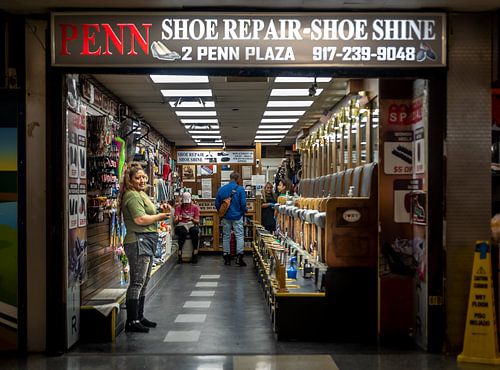 Réparation de chaussures à Penn Station