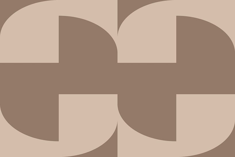 Abstrakte Kunst in neutralem Braun und Beige Nr. 3 von Dina Dankers