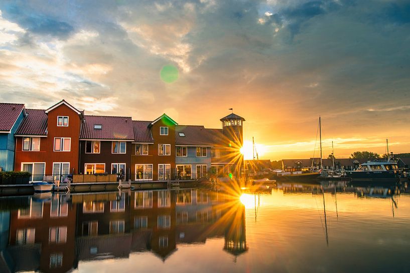 Zonsopgang Reitdiep haven van Martijn Aleman