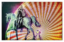 The electric rider - Kaiser Wilhelm I monument in Essen city centre at night by Jakob Baranowski - Photography - Video - Photoshop