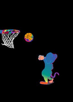 Mouse basketball in pop art van IHSANUDDIN .