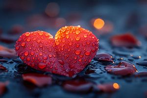 Konzept Valentinstag Fotografie rotes Herz
