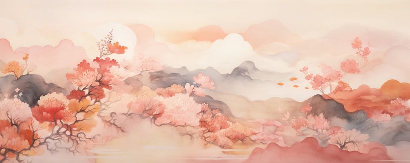 Soothing Blossom Landscape by Abstract Painting