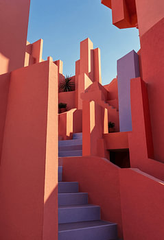 Vibrant Ascending Steps of La Muralla Roja
