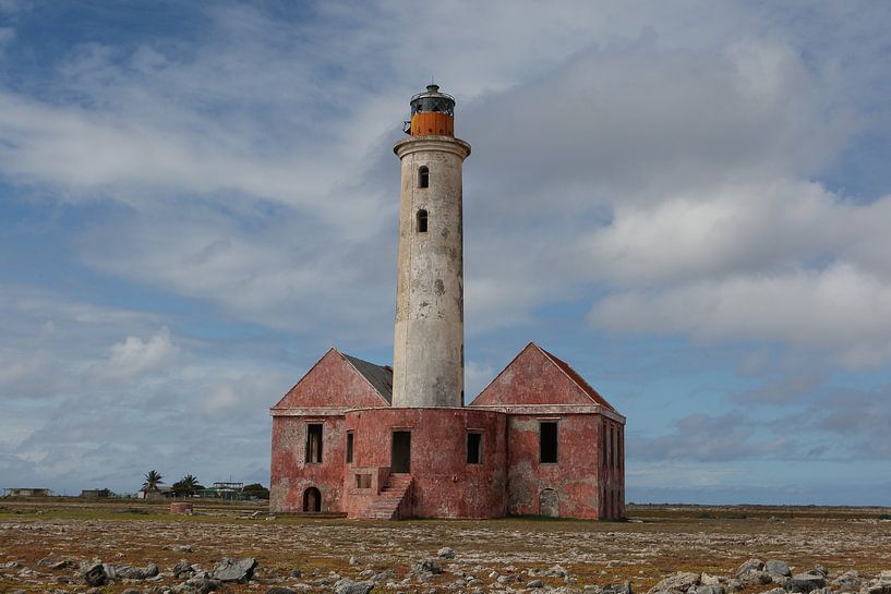 vuurtoren - lighthouse op klein curacao van Frans Versteden