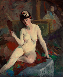 Robert Henri – Sitzender Akt, ca. 1918