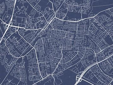 Map of Leiden in Royal Blue by Map Art Studio