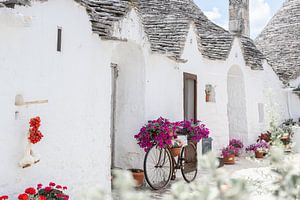 Maisons Trulli avec vélo fleuri sur DsDuppenPhotography