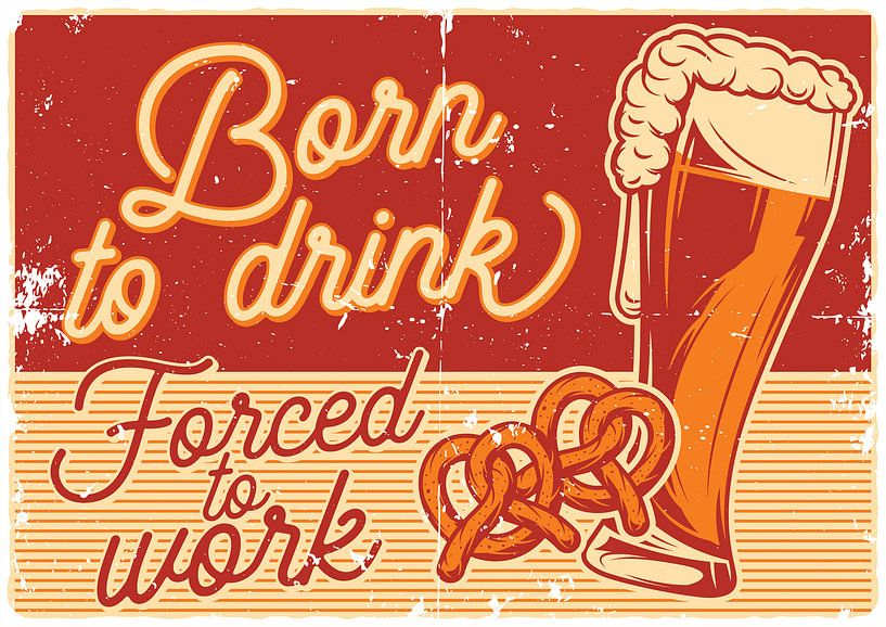 poster design with hand drawn beer mug von Gabi Siebenhühner