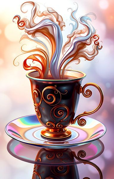 coffee or cappuccino dynamics Art by Egon Zitter