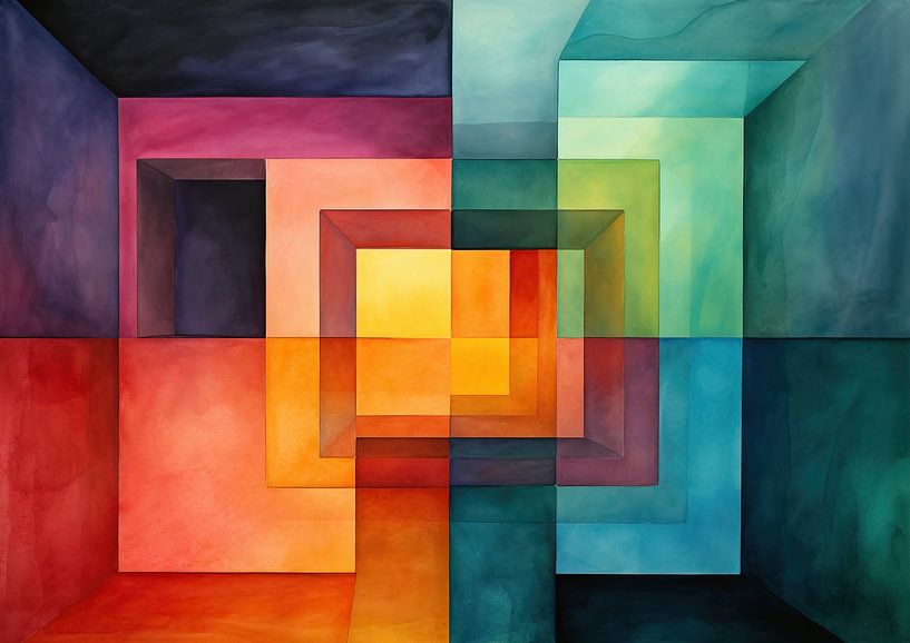 Abstrakt in Aquarell 78940 von Abstraktes Gemälde