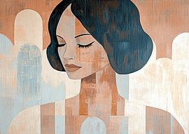 Porträt einer Frau von Wunderbare Kunst