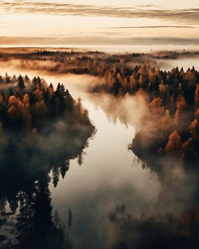 Herfst in Estland van fernlichtsicht