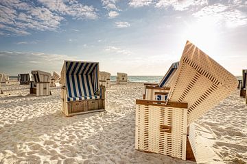 Strandstoelen Blauw-Wit van Dirk Thoms