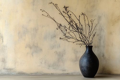 Elegante vaas met droge takken