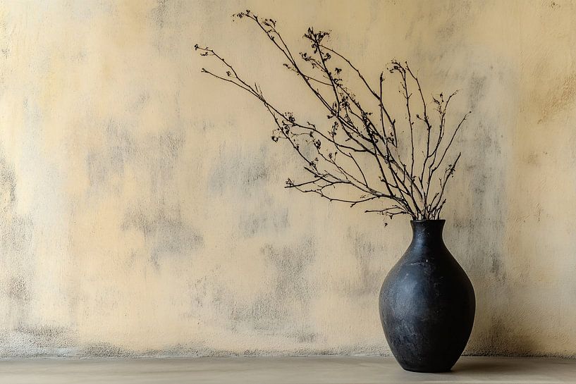 Vase élégant avec des branches sèches par Imperial Art House
