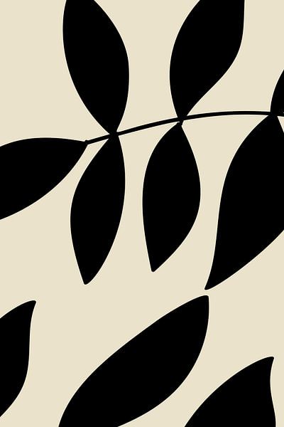 Basic Botanical Black Leaves Nr. 2 von Dina Dankers