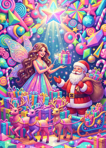 De kerstcadeau-magie van de sprookjes'