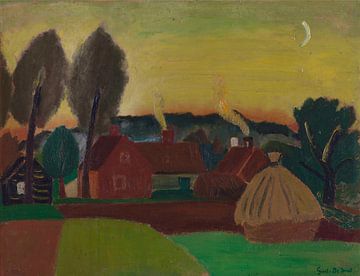 Landschap bij avond, Gustave De Smet, 1932 van Atelier Liesjes