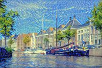 High Der Aa from Water in the style of Van Gogh