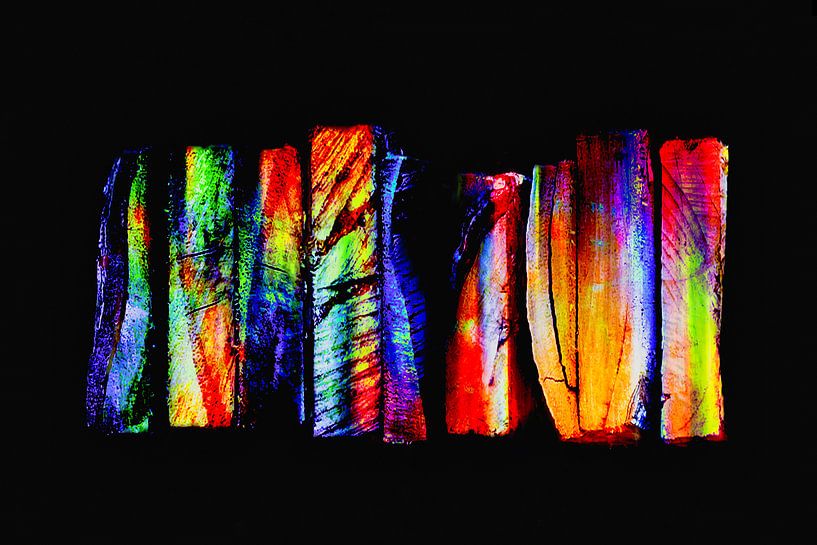 Art numérique - fragments colorés en mouvement par Erik Martens