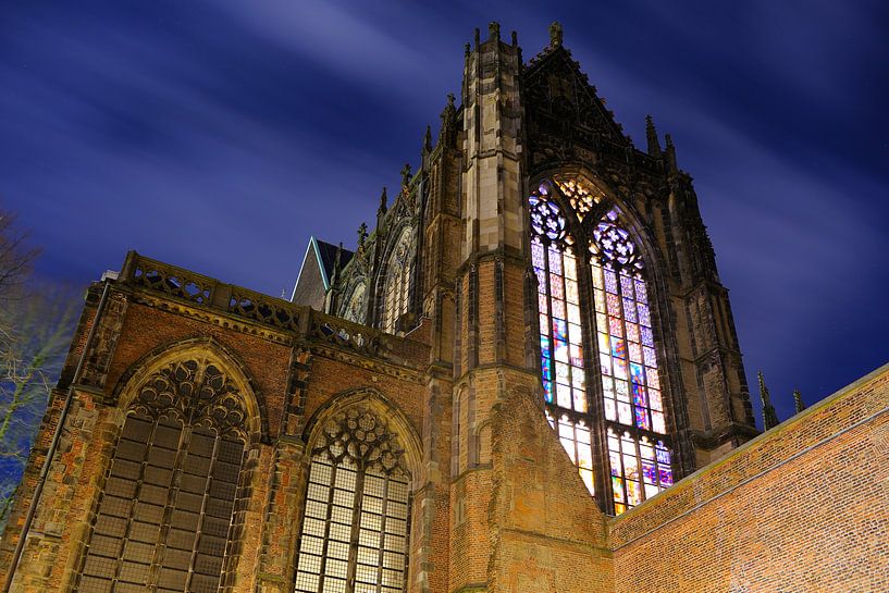 Domkerk in Utrecht gezien vanaf het Domplein van Donker Utrecht