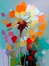 Modern Abstracte paardenbloem met dromerige sfeer