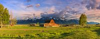 Rangée de mormons panoramique, PN du Grand Teton, Wyoming par Henk Meijer Photography Aperçu