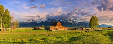 Panorama Mormon Row, Grand Teton NP, Wyoming van Henk Meijer Photography