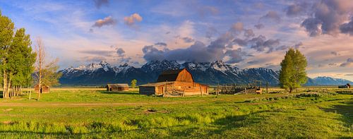 Panorama Mormon Row, Grand Teton NP, Wyoming