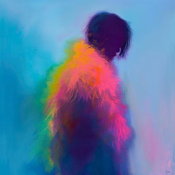 Bunte Silhouette mit neonfarbenen Details von Lauri Creates