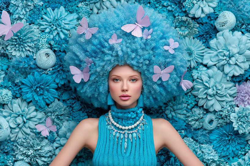portrait de femme en couleur par Egon Zitter