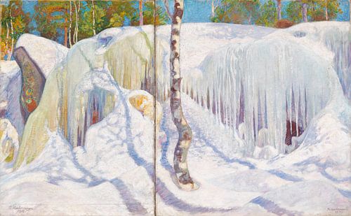 Rots bedekt met ijs en sneeuw, 1911, Pekka Halonen