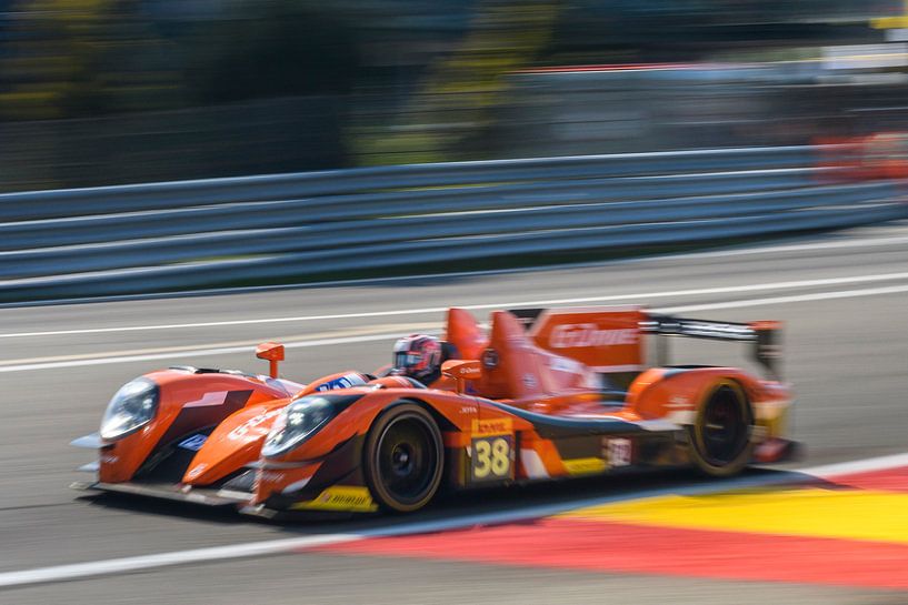 G-Drive Racing Gibson 015S - Voiture de course Nissan LMP2 à Eau Rouge par Sjoerd van der Wal Photographie