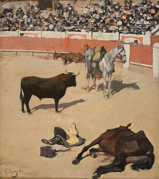 Stieren (dode paarden), 1886 van Atelier Liesjes