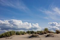 Duinen en blauw.