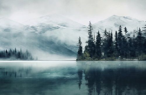 Wintermagie op het meer