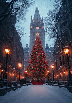 Een kerstboom in het hart van Engeland van R Pevitanada